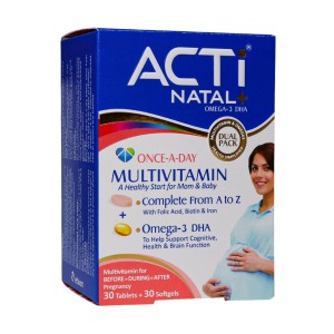 اکتی ناتال پلاس مولتی ویتامین مخصوص خانم های باردار 60 عدد