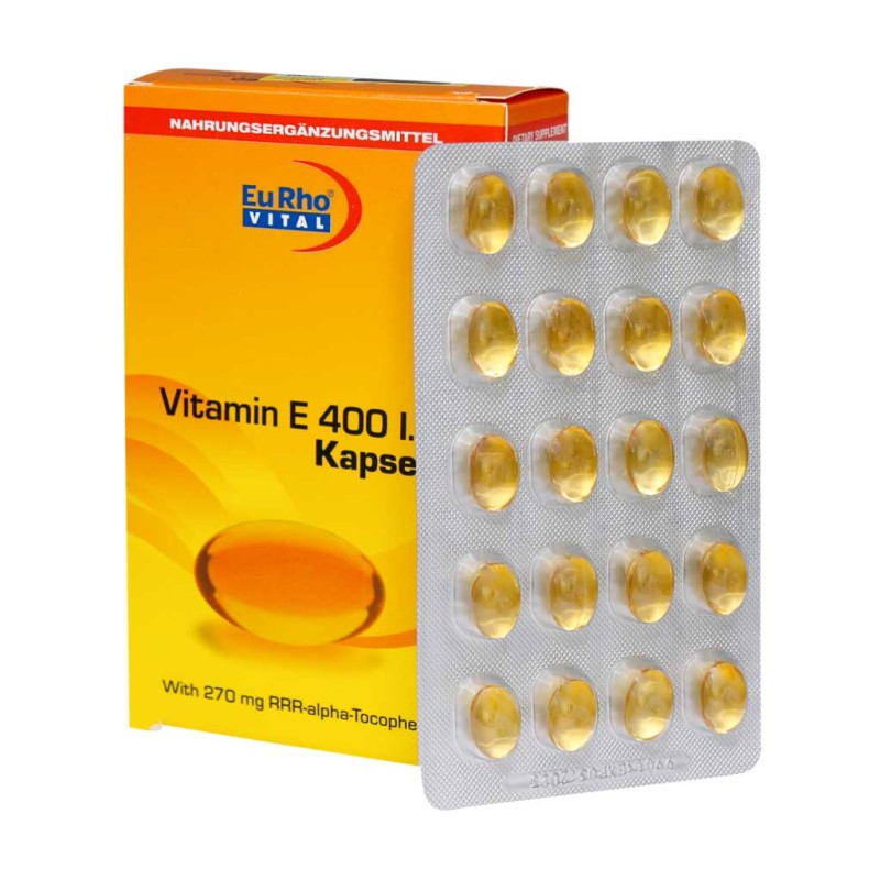کپسول ویتامین E 400 واحد یوروویتال با منشا گیاهی ۶۰ عدد
