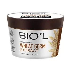 ماسک مو بیول حاوی عصاره جوانه گندم مناسب موهای خشک و آسیب دیده حجم ۲۰۰ میل