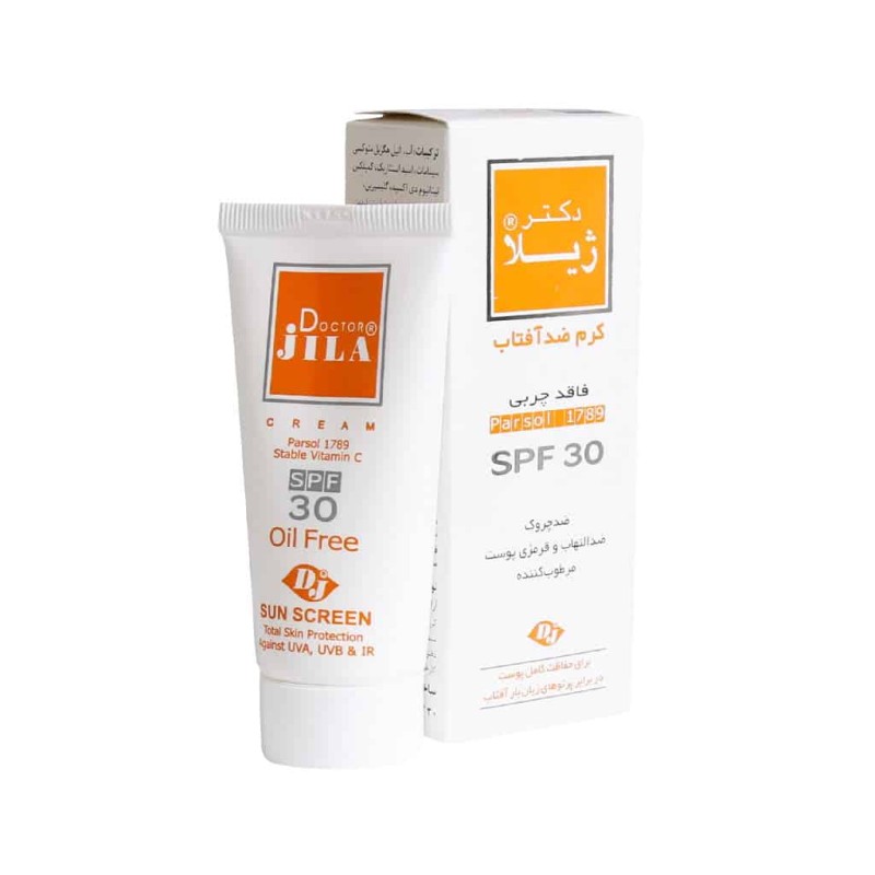 کرم ضد آفتاب SPF30 بدون رنگ دکتر ژیلا 30 گرم