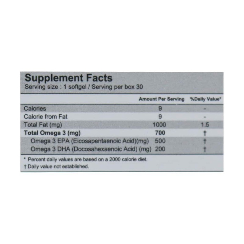 کپسول روغن ماهی حاوی EPA بالا آکواتیک کارن 30 عدد