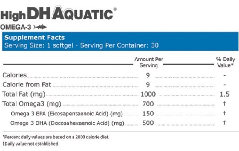 کپسول روغن ماهی حاوی DHA بالا آکواتیک کارن 30 عدد