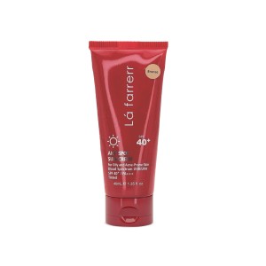 کرم ضد آفتاب رنگی SPF40 پوست چرب لافارر ضد لک 40 میلی لیتربرنز