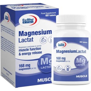 قرص منیزیم لاکتات یوروویتال ۶۰ عددی