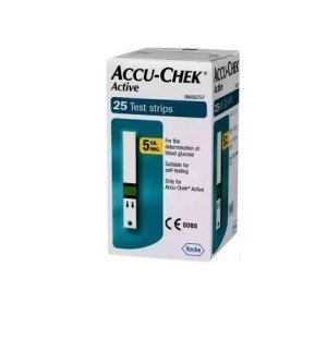 نوار تست قندخون اکیوچک اکتیو بسته ۲۵ عددی