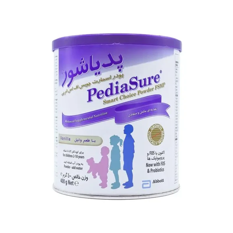 پودر مکمل غذایی پدیاشور 400 گرم با طعم وانیل