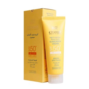کرم ضد آفتاب +SPF50 سینره بدون رنگ 50 میلی لیتر