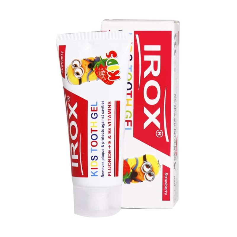 خمیر دندان ژله ای کودک ایروکس 80 گرم توت فرنگی