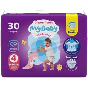 پوشک شورتی مای بیبی سایز 4 بسته 30 عددی